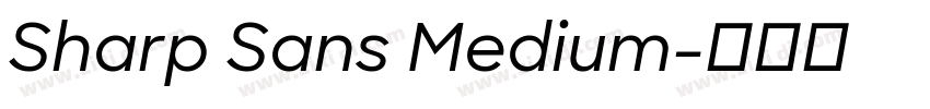 Sharp Sans Medium字体转换